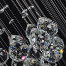 Modern chrome crystal ball design chandelier staircase light