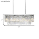 Modern chrome crystal block island light dining room e12 e14 pendant