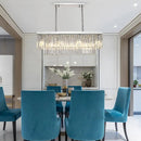 Modern chrome crystal block island light dining room e12 e14 pendant