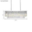 Modern chrome crystal block island light dining room e12 e14 pendant
