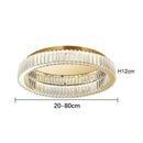 Modern chrome crystal circle led ceiling chandelier for living room