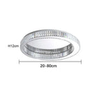 Modern chrome crystal circle led ceiling chandelier for living room
