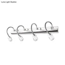 Modern chrome crystal cylinder vanity wall sconce bedroom reading light