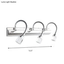 Modern chrome crystal cylinder vanity wall sconce bedroom reading light