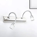 Modern chrome crystal cylinder vanity wall sconce bedroom reading light