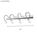 Modern chrome crystal cylinder vanity wall sconce bedroom reading light