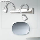 Modern chrome crystal cylinder vanity wall sconce bedroom reading light