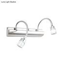 Modern chrome crystal cylinder vanity wall sconce bedroom reading light