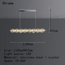 Modern chrome crystal dining table pendant lamp kitchen island