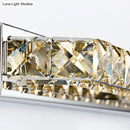 DecorBites™ Modern LED Vanity Wall Sconce with Crystal Encrusted Beveled Bar - Stylish and Chic