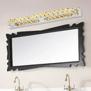 DecorBites™ Modern LED Vanity Wall Sconce with Crystal Encrusted Beveled Bar - Stylish and Chic
