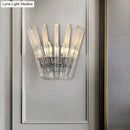 DecorBites™ Contemporary Tapered Wall Mount Light with Clear Crystal for Corridors - Chrome Finish - 2 Bulbs