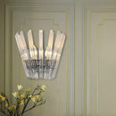 DecorBites™ Contemporary Tapered Wall Mount Light with Clear Crystal for Corridors - Chrome Finish - 2 Bulbs