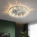 Modern chrome crystal led ceiling chandelier for living room