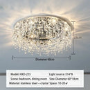 Modern chrome crystal led ceiling chandelier for living room