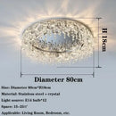 Modern chrome crystal led ceiling chandelier for living room