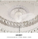Modern chrome crystal led ceiling fan bedroom flush mount lighting