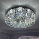 Modern chrome crystal led ceiling lamp for living room