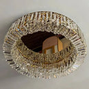 Modern chrome crystal led ceiling lamp for living room