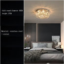 Modern chrome crystal led ceiling lamp for living room