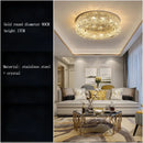 Modern chrome crystal led ceiling lamp for living room