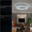 Modern chrome crystal led ceiling lamp for living room
