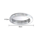 Modern chrome crystal led ceiling light dining room double ring