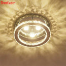 Modern chrome crystal led ceiling light for bedroom