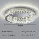 Modern chrome crystal led ceiling light living room dimmable lamp