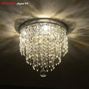 Modern chrome crystal led ceiling light living room sparkling chandelier