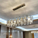 Modern chrome crystal led chandelier bedroom pendant light