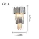 Modern chrome crystal led chandelier suspension lighting foyer