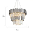 Modern chrome crystal led chandelier suspension lighting foyer