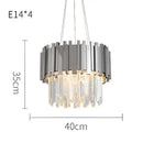 Modern chrome crystal led chandelier suspension lighting foyer
