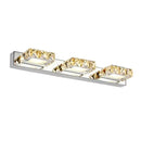 Modern chrome crystal led mirror light bathroom sconce