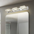 Modern chrome crystal led mirror light bathroom sconce