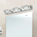 Modern chrome crystal led mirror light bathroom sconce