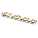Modern chrome crystal led mirror light bathroom sconce