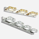 Modern chrome crystal led mirror light bathroom sconce