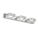 Modern chrome crystal led mirror light bathroom sconce