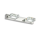 Modern chrome crystal led mirror light bathroom sconce