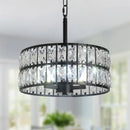 Modern chrome crystal led pendant chandelier for dining room