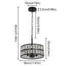 Modern chrome crystal led pendant chandelier for dining room