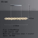 Modern chrome crystal led pendant – dining room chandelier