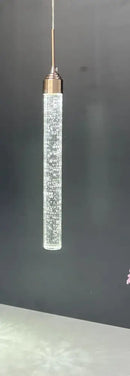 Modern chrome crystal led pendant light dining room trio