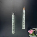 Modern chrome crystal led pendant light dining room trio