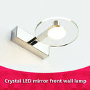 Modern chrome crystal led wall lamp bathroom acrylic mirror headlight