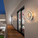 Modern chrome crystal led wall sconce living room light