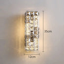 Modern chrome crystal mosaic wall lamp bedroom led lighting