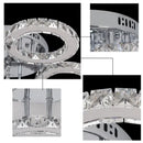 Modern chrome crystal nordic led ceiling chandelier living room flower